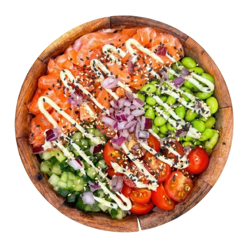 Sunkissed Salmon bowl met verse zalm, groenten en toppings